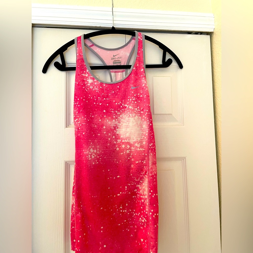 Nike pink racer back tank top